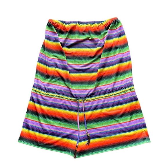 M/L Pilyq Maya Laguna Romper Swimwear Beachwear Vacation Cruise Zarape Color - Picture 2 of 10